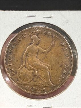 1854 QUEEN VICTORIA One  penny